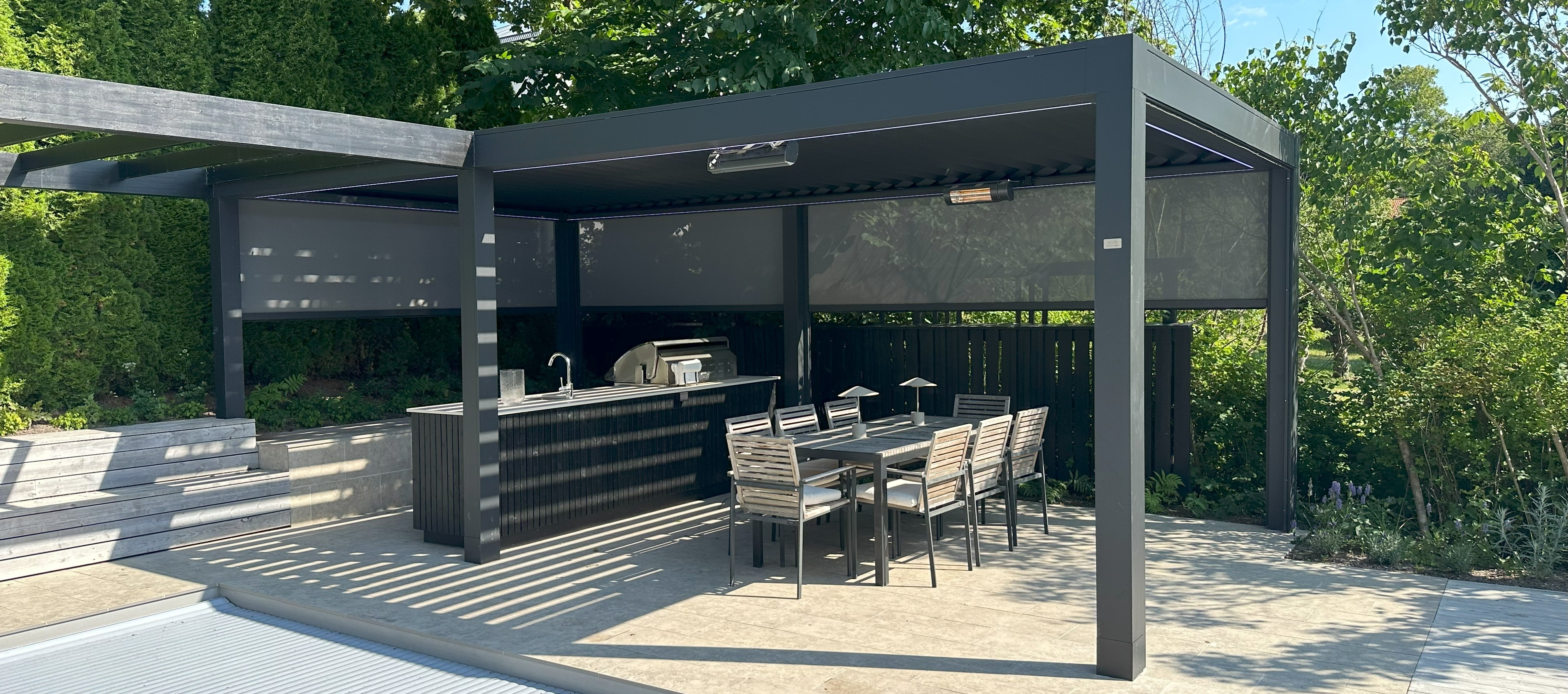 Pergola med utekök